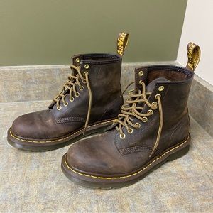 Dr Martens 1460 crazy horse leather lace up boots